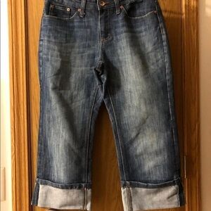 Merona Crop Jeans Women’s Size‎ 6 R  Cuffed Denim Cotton Blend